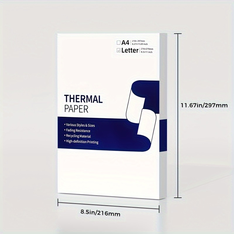 Tattoo Transfer Paper For Thermal Printer, 100 Sheets A4 Size, Fading