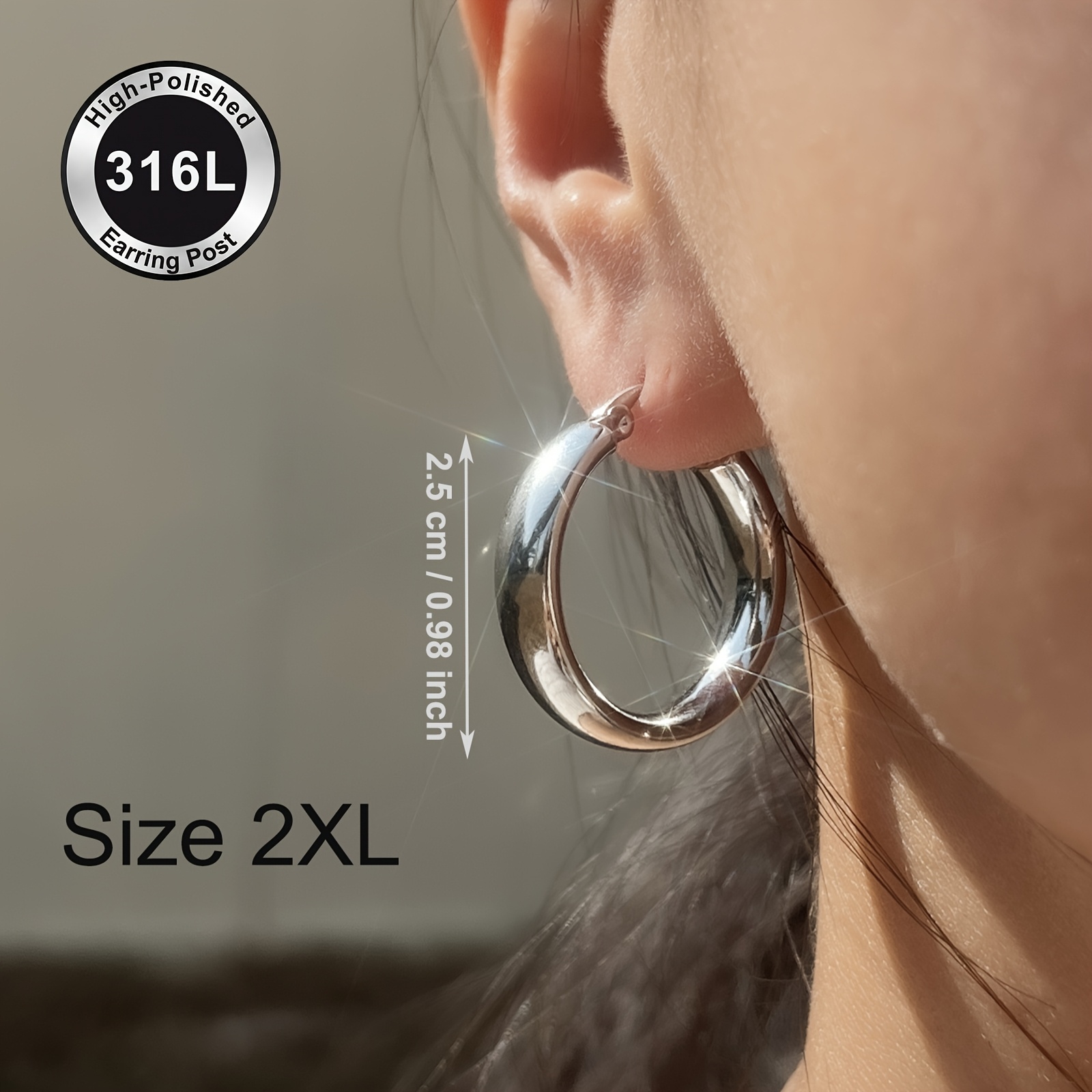 E-shop Hochwertige -Anlauf-Edelstahl Ohrringe für Damen, Titanlegierung Ohrstecker für hypoallergenes Tragen. Elegantes charmantes Designer- im