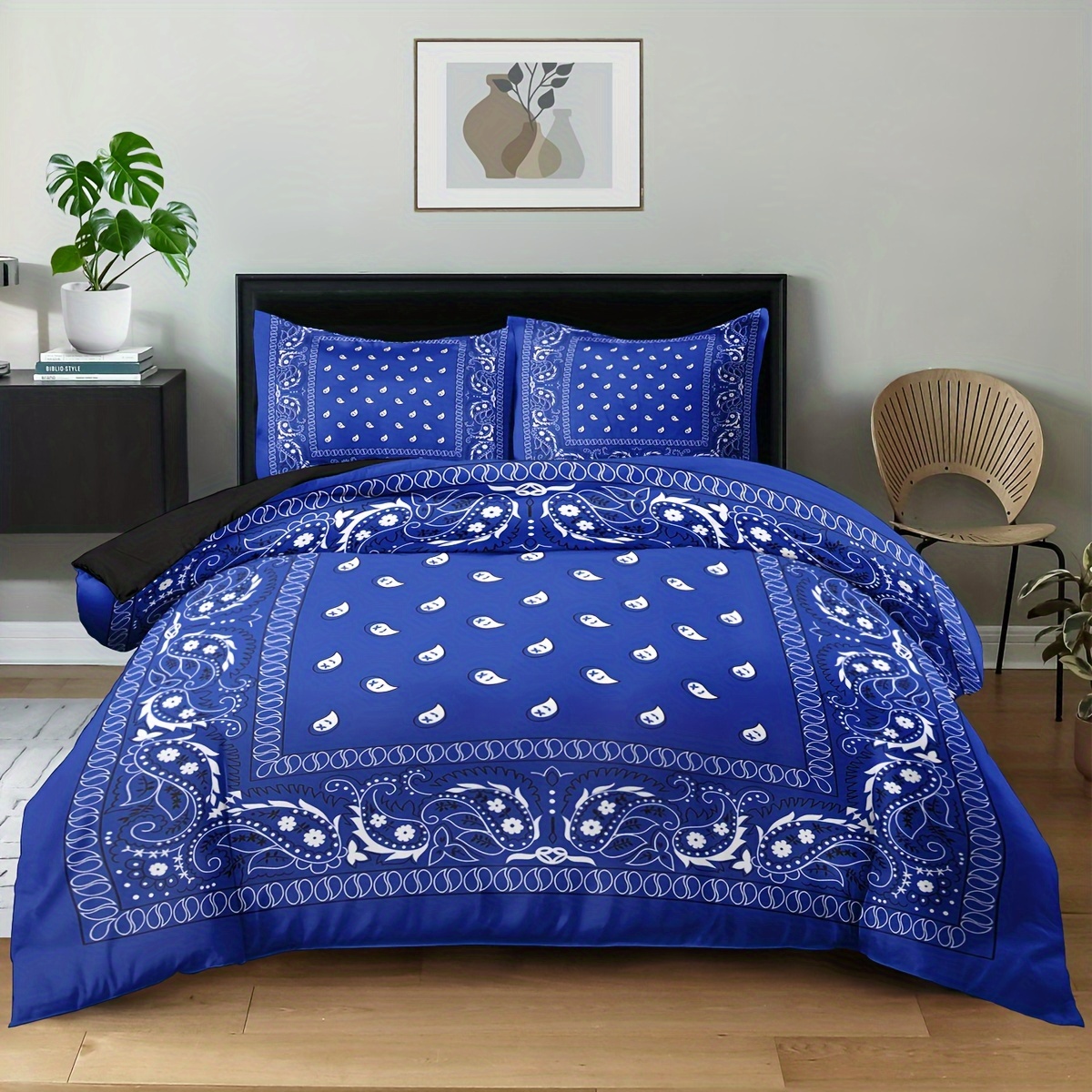 TEMU 2/ 3pcs Queen Duvet Cover Set, Soft And Comfortable, Boho Red Duvet Cover Set Bedding, Paisley Elegant Duvet Cover, Retro Style Bedding For