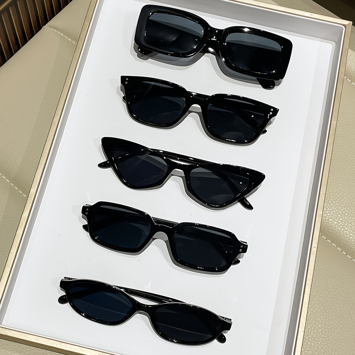 Image of 5pcs -style Frame Combination Women's Fashion Versatile High-end Cool And Spicy Film Maker