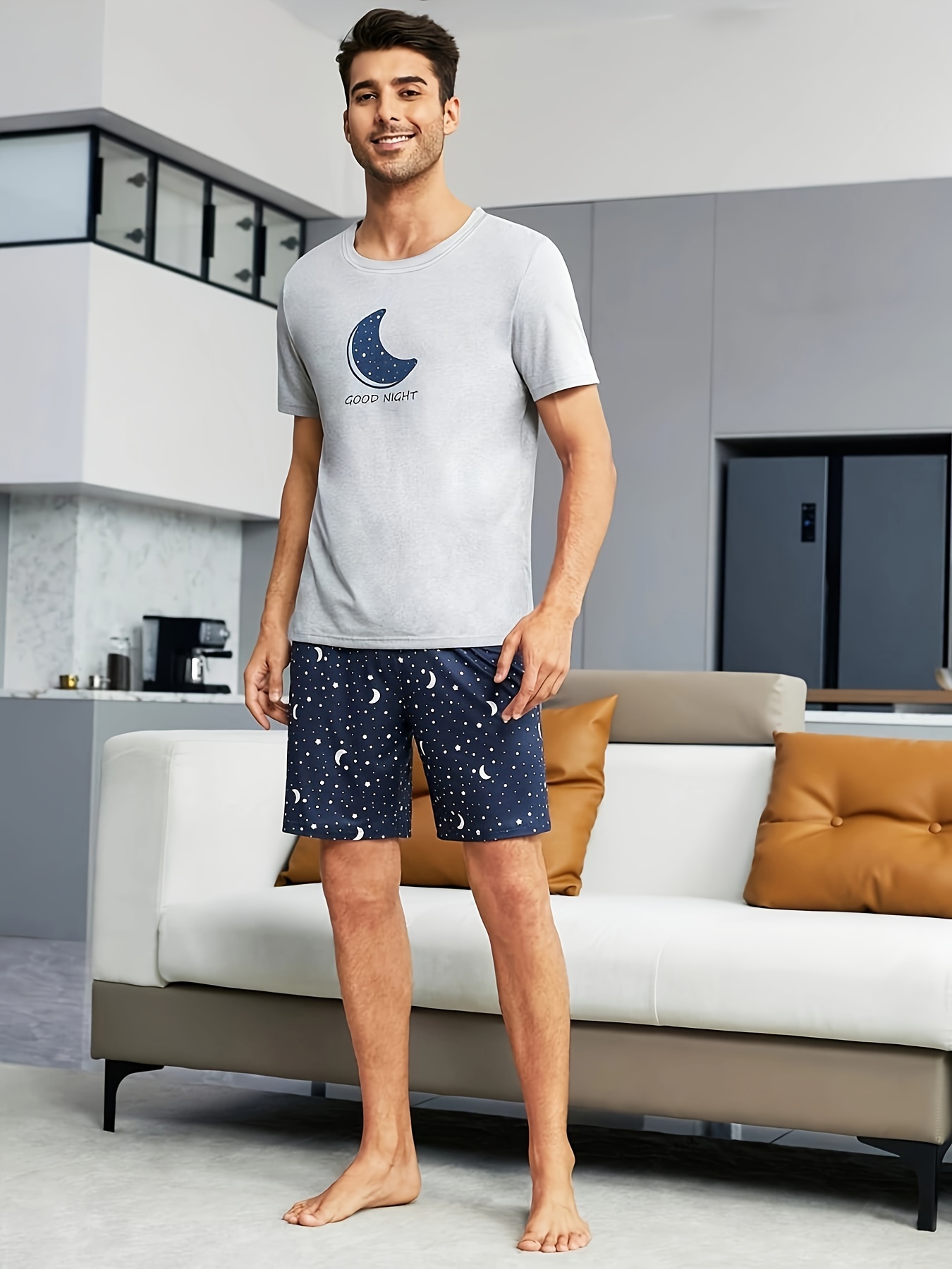 Pantalones Cortos Ropa De Estar Por Casa Hombre Pijama Verano Ropa