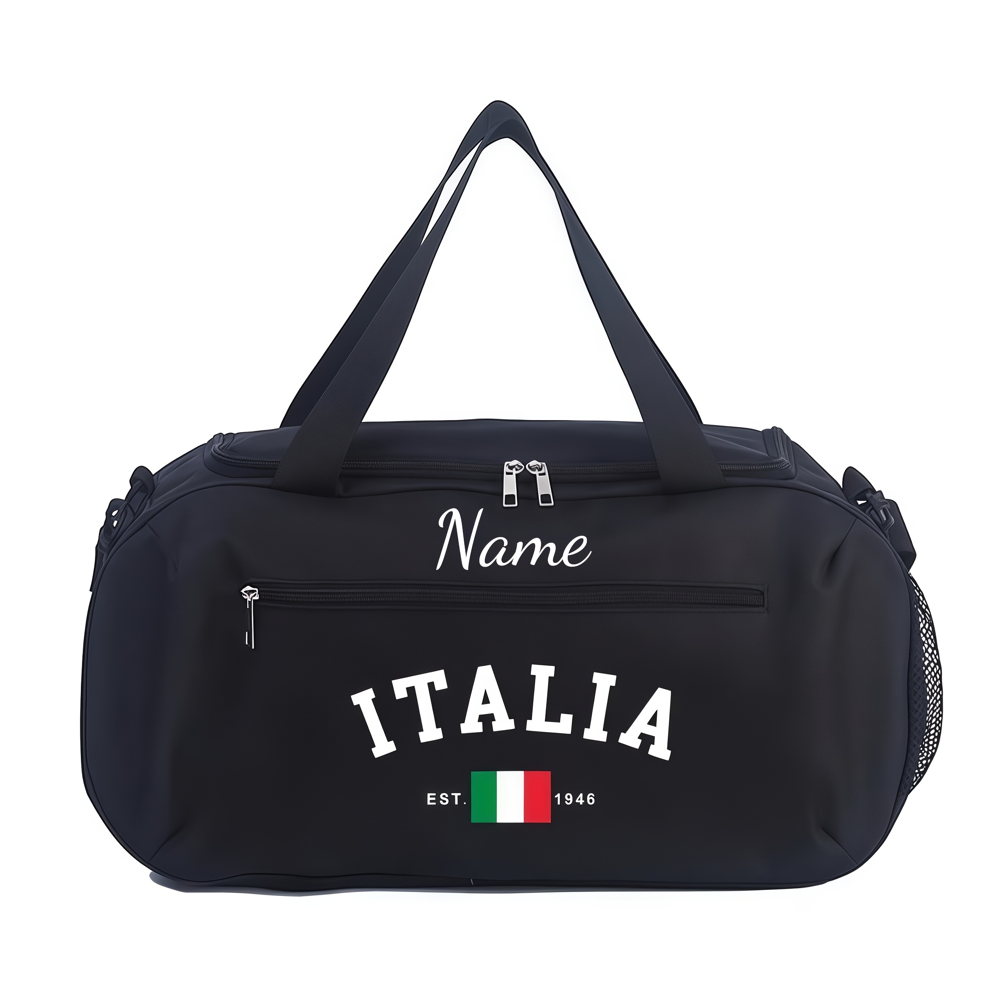 TEMU A Customizable Italian Large-capacity Travel Bag, Featuring A Lightweight Design With Zippers, Ideal For Outdoor Yoga And Training Activities.,