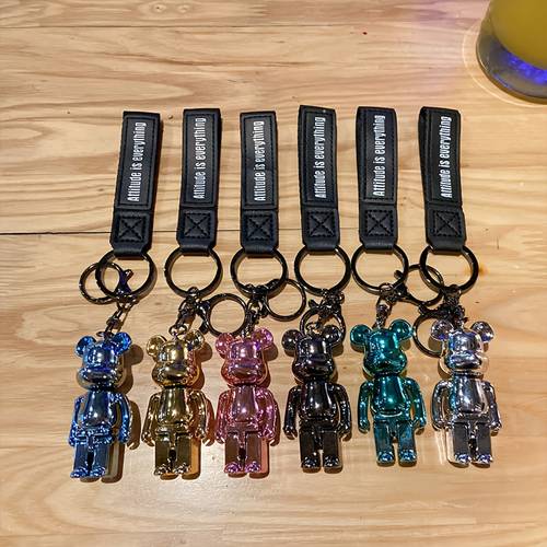 bear cute plush keychain wholesale acrylic bag charm cartoon backpack pendant car keyring