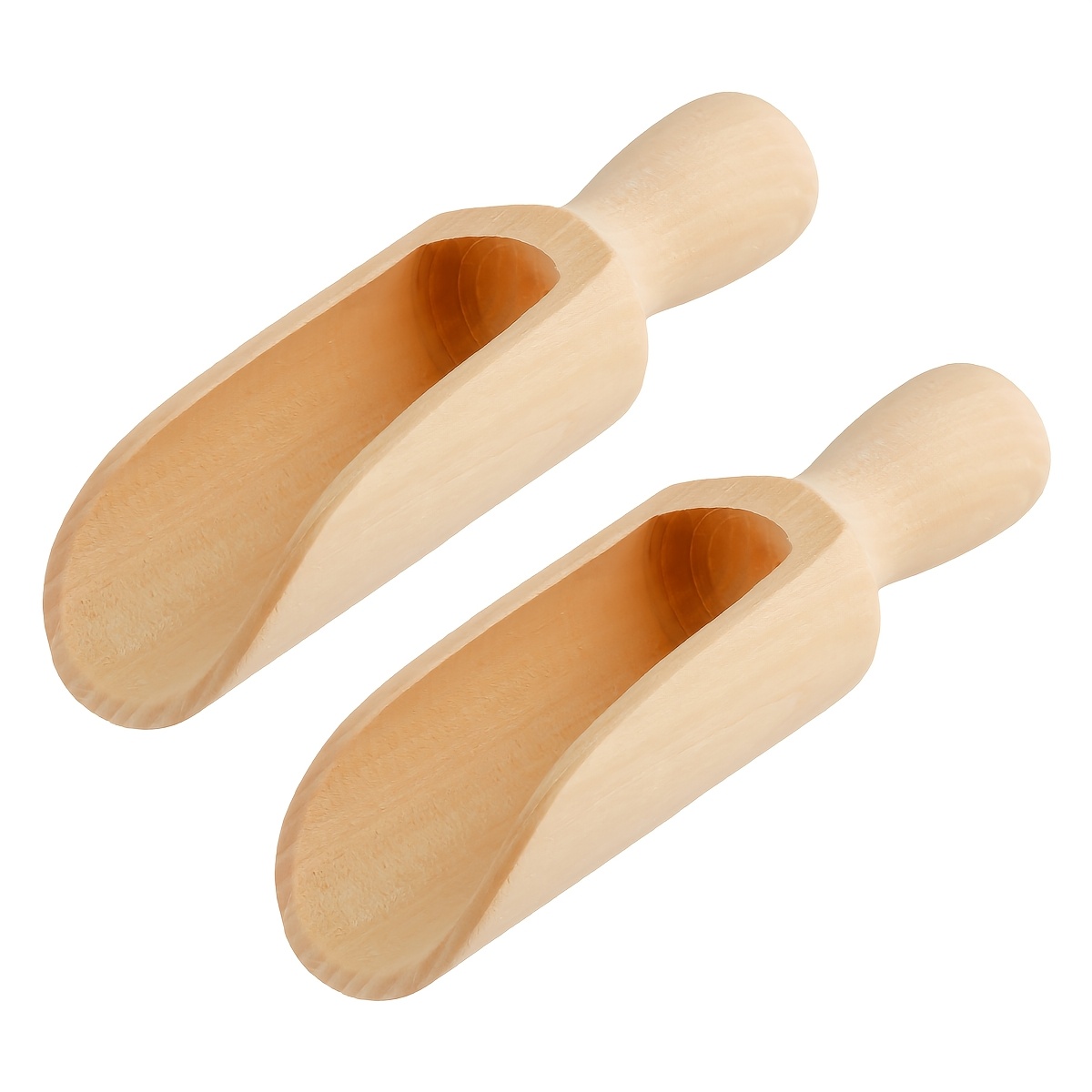 TEMU 2pcs Wooden Scoops, Kitchen Scoop For Coffee Beans, Spices, Dry Ingredients Or Crafts