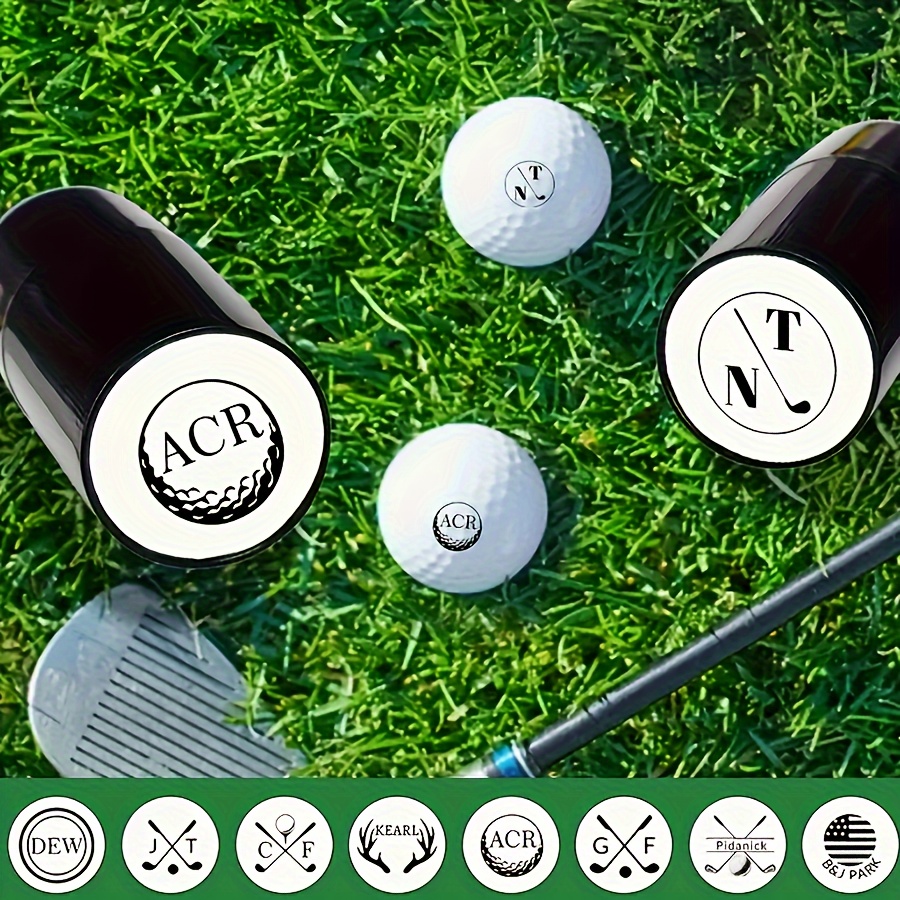 

Customizable Golf Ball Stamp Set With Black Ink, Identifying Golf Balls, Reusable Golf Ball Stamps, Golf Accessories For Men And Women Golfers