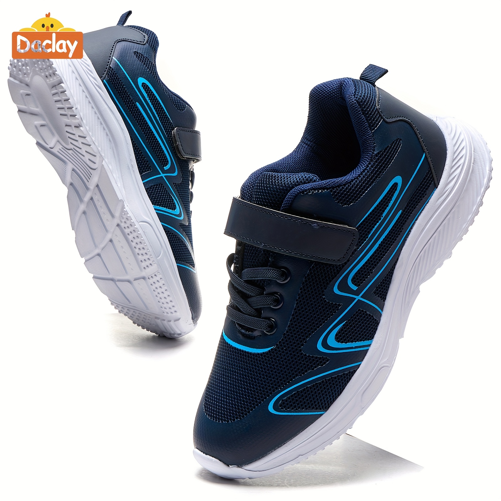   kids running shoes - lightweight   sneakers with closure, navy blue/ shoes for  ,   training shoes for toddler to kids (easy  ), active children footwear, stylish kids footwear, durable construction, easyonoff design,   children 0