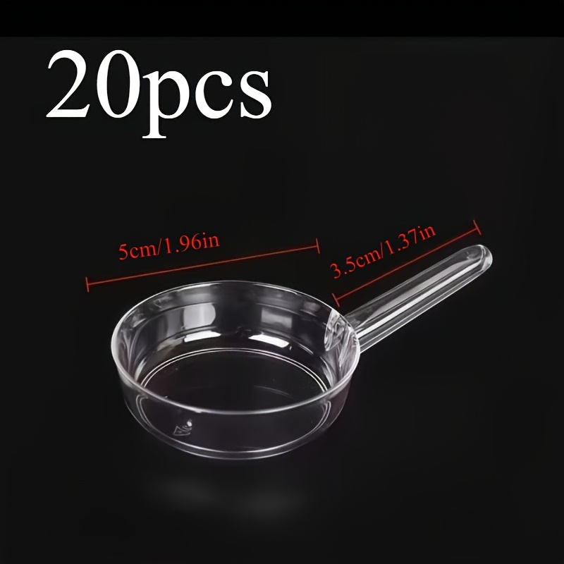 20 Mini Pan Plates, Mini Sauce Plates, Seasoning Plates, Dessert Plates, Dessert Table, Stackable And Durable, Reusable
