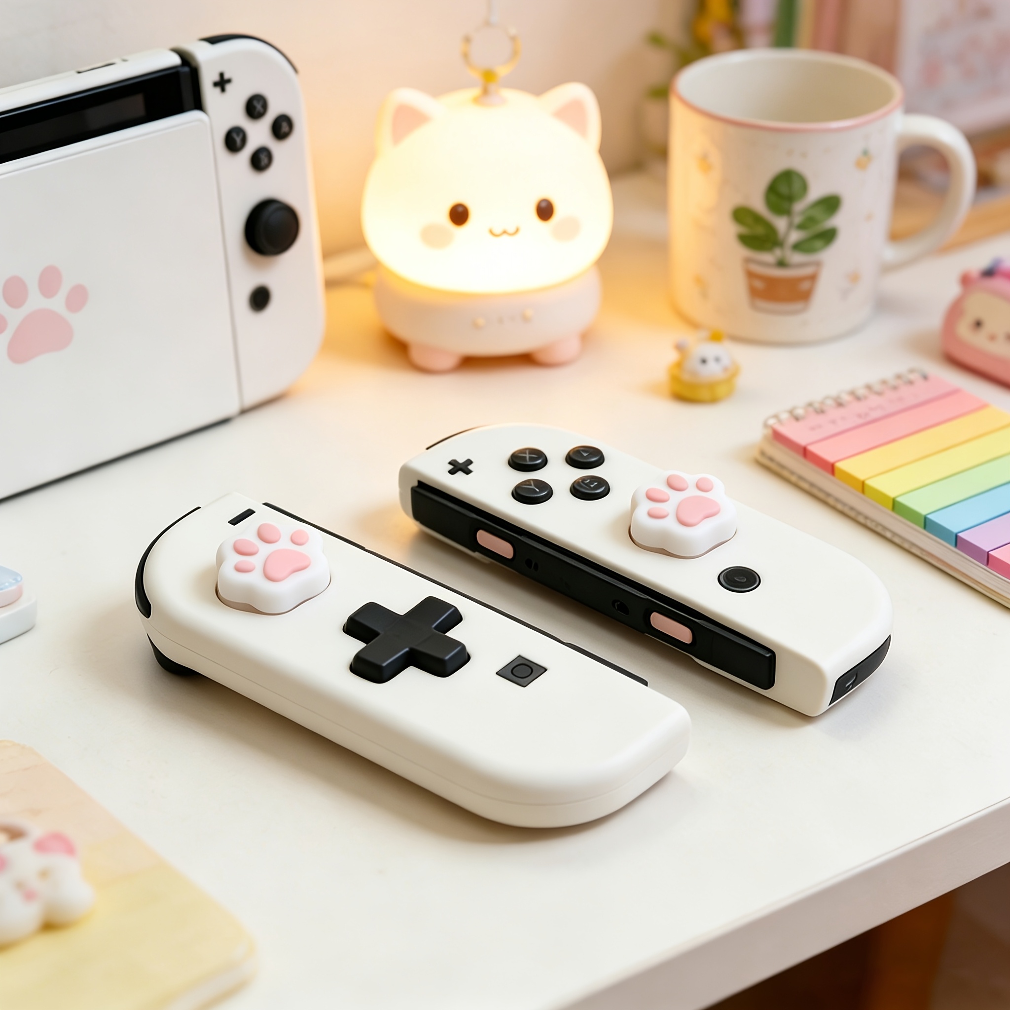 TEMU 2pcs Suitable For Switch Joystick Caps Cat Paw Joystick Covers Ns Lite Protective Covers Joystick Protective Caps Shaped