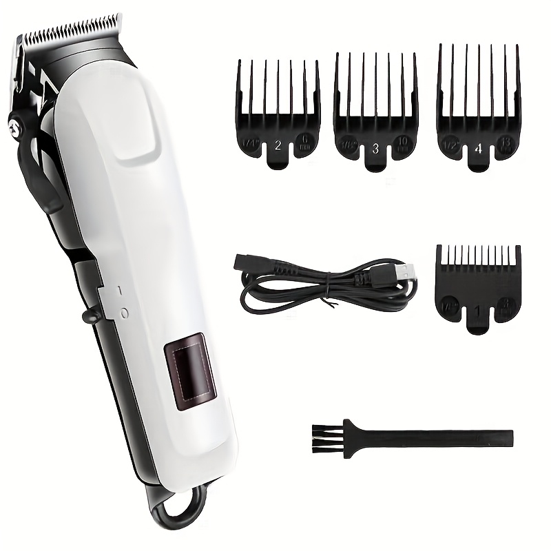 Máquina de Cortar e Aparar Cabelo Elétrica Recarregável Masculina13. 2