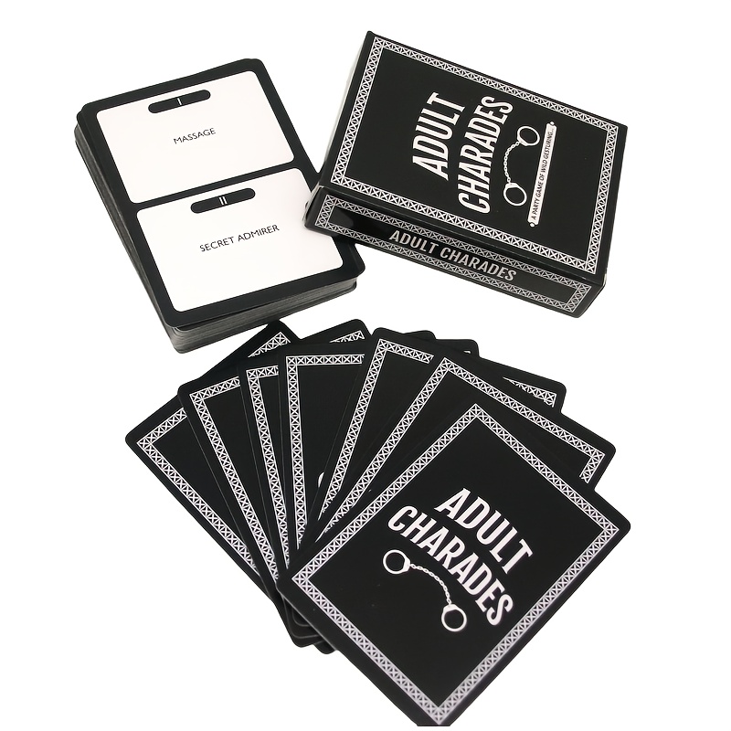 [Hilarious, Adult Charades] Hilarious Adult Charades: The Party & Family Card Game | Fun Guessing Game for Ages 21+, Perfect Holiday Gift, Black Box with White Text Design, Party Card Game | Bold Text Packaging | Classic Board Game