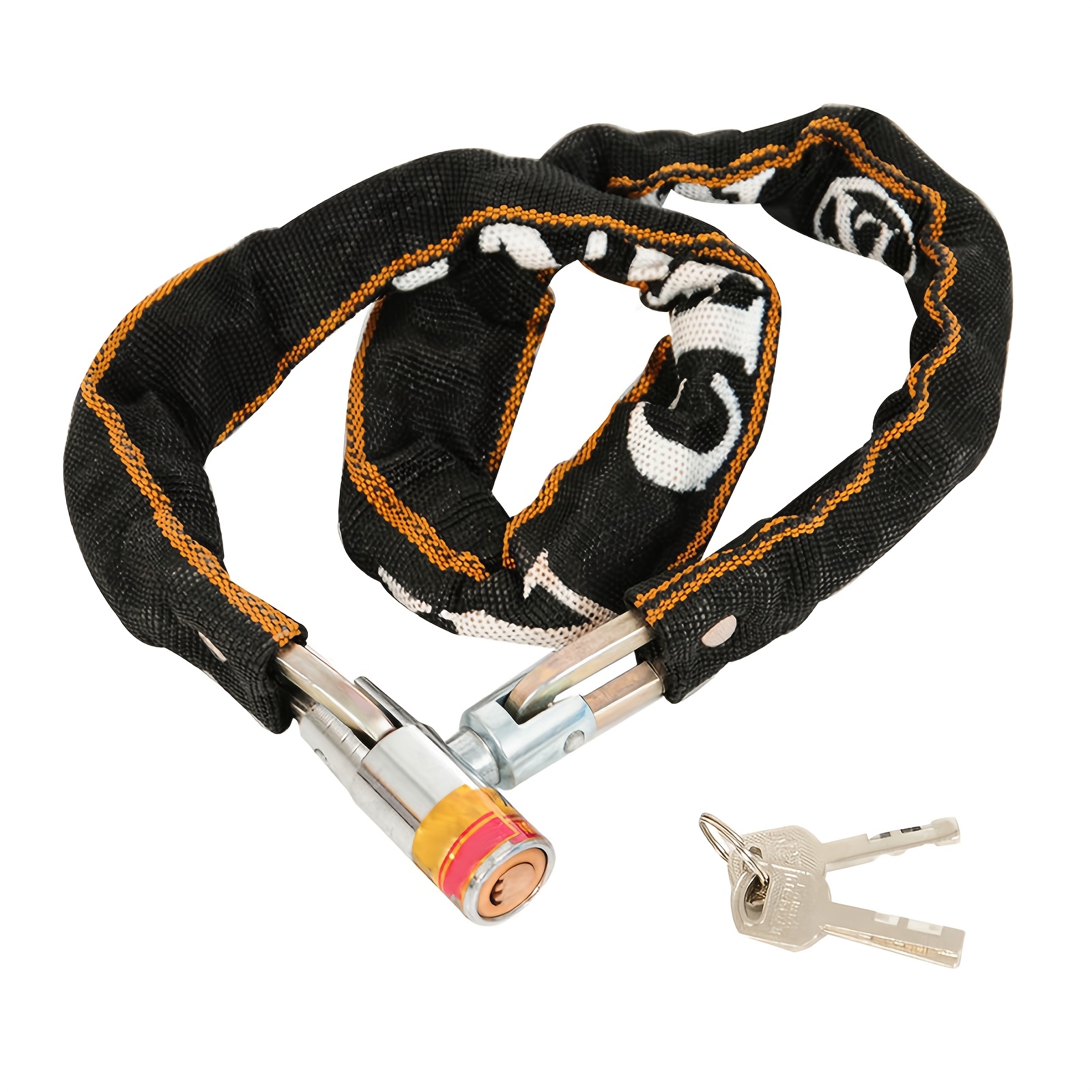 83cm Long Chain Lock For Bicycle Anti-theft, With 2 Keys, Round Head Chain Lock For Anti-theft, For Bicycle Safety…: retailer-supplied image