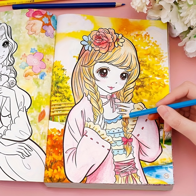A Coloring Book Featuring Princesses Designed for Young Children, with Large, Easy-To-Draw Images And Bold Outlines, Perfect for Educational Fun for Kids Aged 3 And Up ? an Ideal Holiday Present for Girls. Chinese Version
