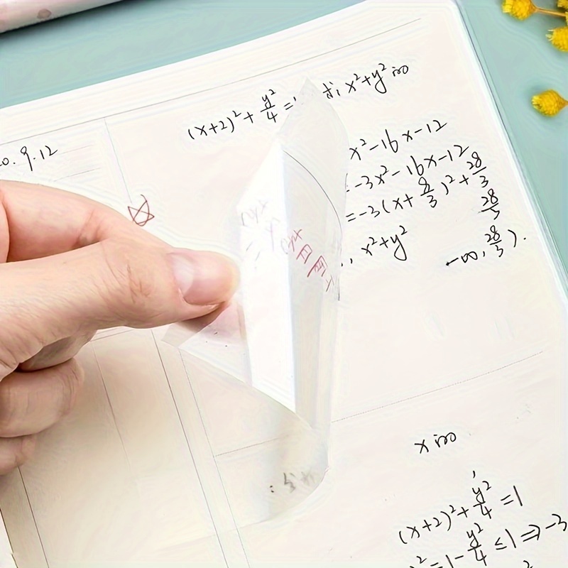 150pcs Waterproof Transparent Sticky Notes | Self-Adhesive, Reusable Memo Pads in Various Sizes (Square/Rectangle) | Ideal for School & Office Organization, Note Pads