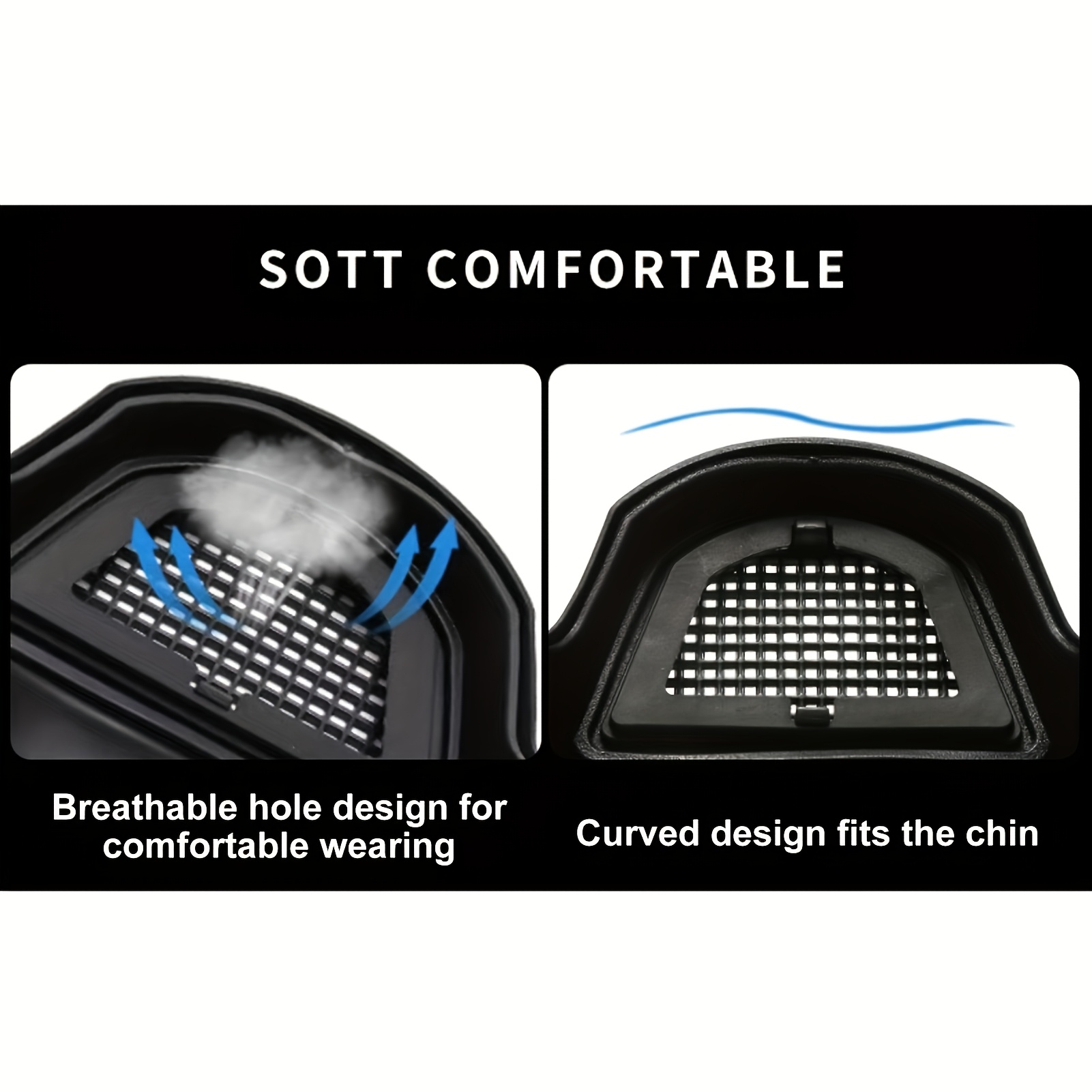 1个超强防护面罩，防雾口罩，成人透明面罩，防油溅烹饪口罩，全脸保护透气口罩，为家人和朋友的礼物 商品详情 3