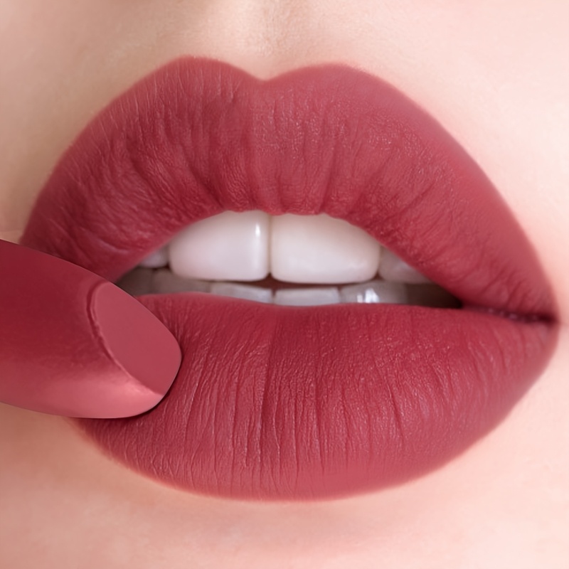   1pc matte lipstick   shade   suitable for   tones   long lasting wear waterproof sweatproof and smudge proof full   versatile for commuting high end feel christmas halloween details 1