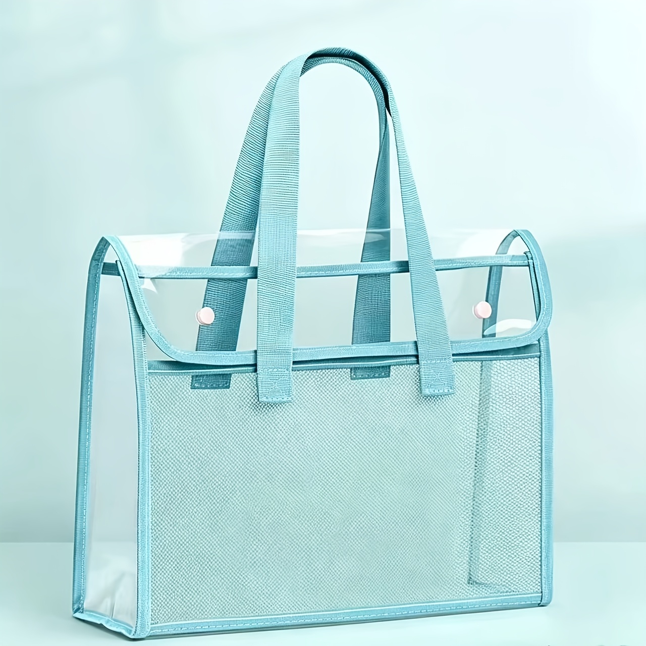 TEMU Thickened, Portable, Transparent,, Moisture-proof, Dust-proof, And Durable Storage Bag For Students' Exam Papers, Tutoring Materials, Homework,