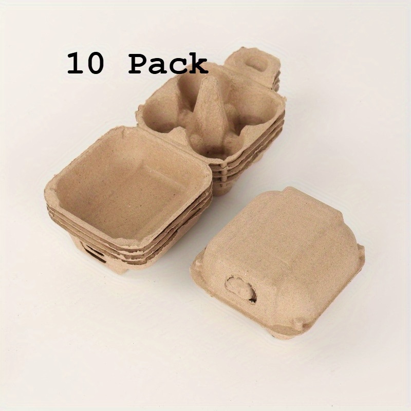 10 Pack 4 Count Egg Cartons, Paper Material, Compact & Portable For Mini Storage And Boutique Display