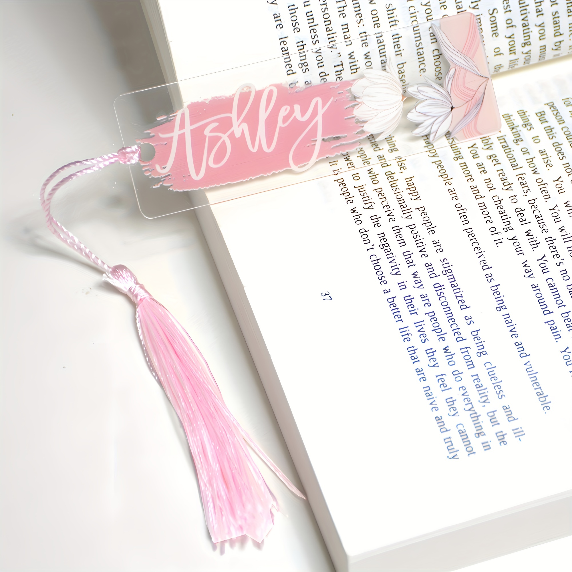 E-shop [Individuell] . Personalisiertes Acryl-Lesezeichen mit Namen, Weihnachtsgeschenke für Mama, Geschenk für Sie, Geschenk für Bücherliebhaber,