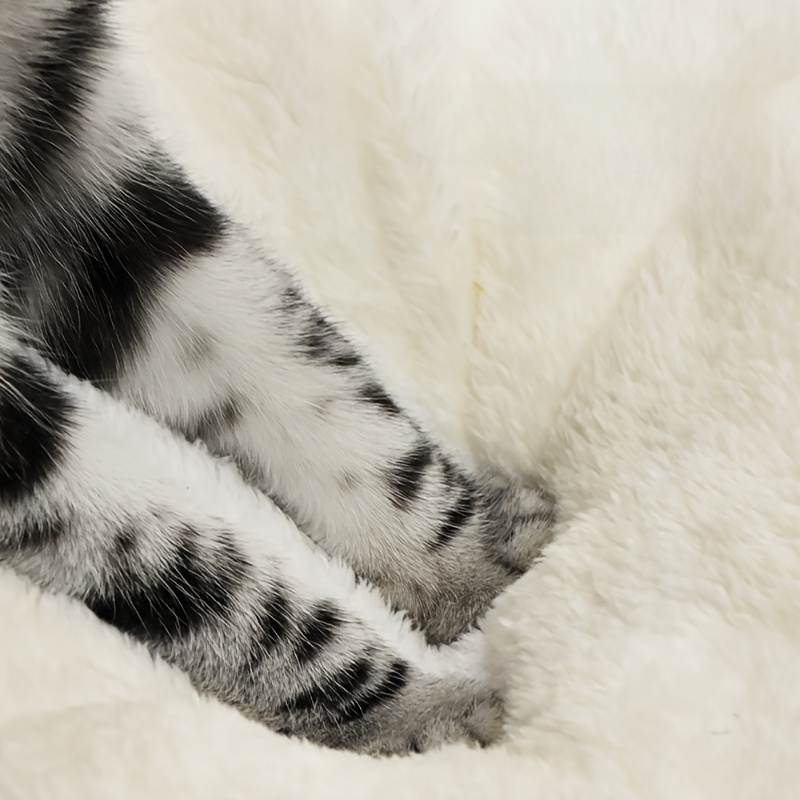     bed oversized semi   with plush bolster   bed for multi cat households polyester material multi   design cat bed for indoor cats     texture Product details 0