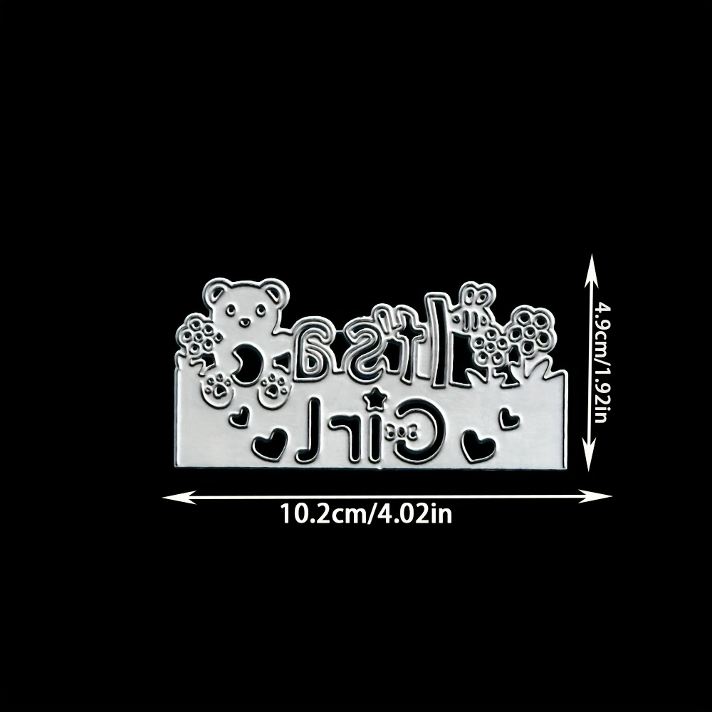 TEMU Signs And Slogans With Teddy Bear Patterns, Metal Cutting Molds, Diy Handmade Photo Albums, Greeting Cards, Home Decoration, Holiday Greetings,