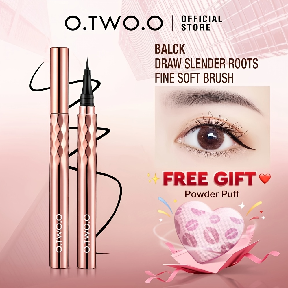 O.TWO.O Black Liquid Eyeliner – Super Waterproof, Long-Lasting, Easy Apply