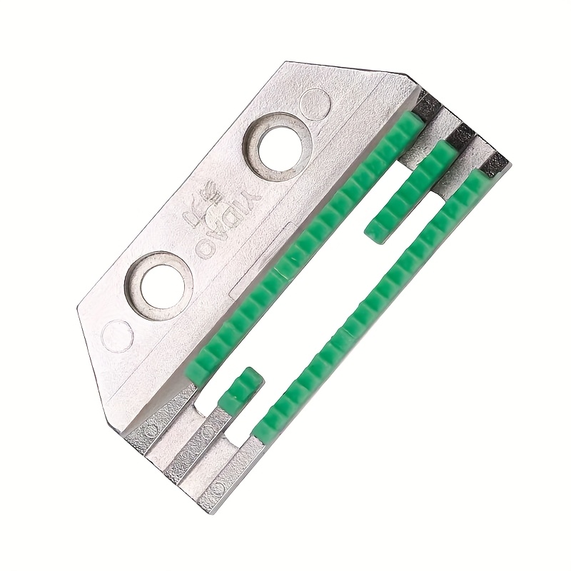 TEMU 1pc Flatbed Sewing Machine Easy-knife Rubber , Fangde Needle Plate, E Rubber (green), Universal For Flatbed Sewing Machines, Suitable For Thick