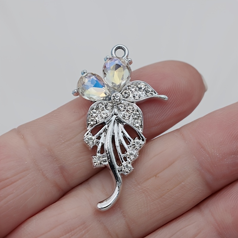 10pcs Dazzling Flower Pendant Mix for Jewellery Making