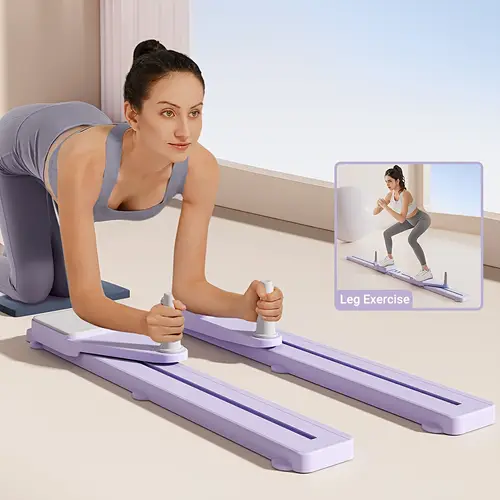 split multifunctional pilates board abdominal muscle board multi functional pilates trainer for core strengthening muscle toning lightweight foldable home gym equipment with adjustable resistancet