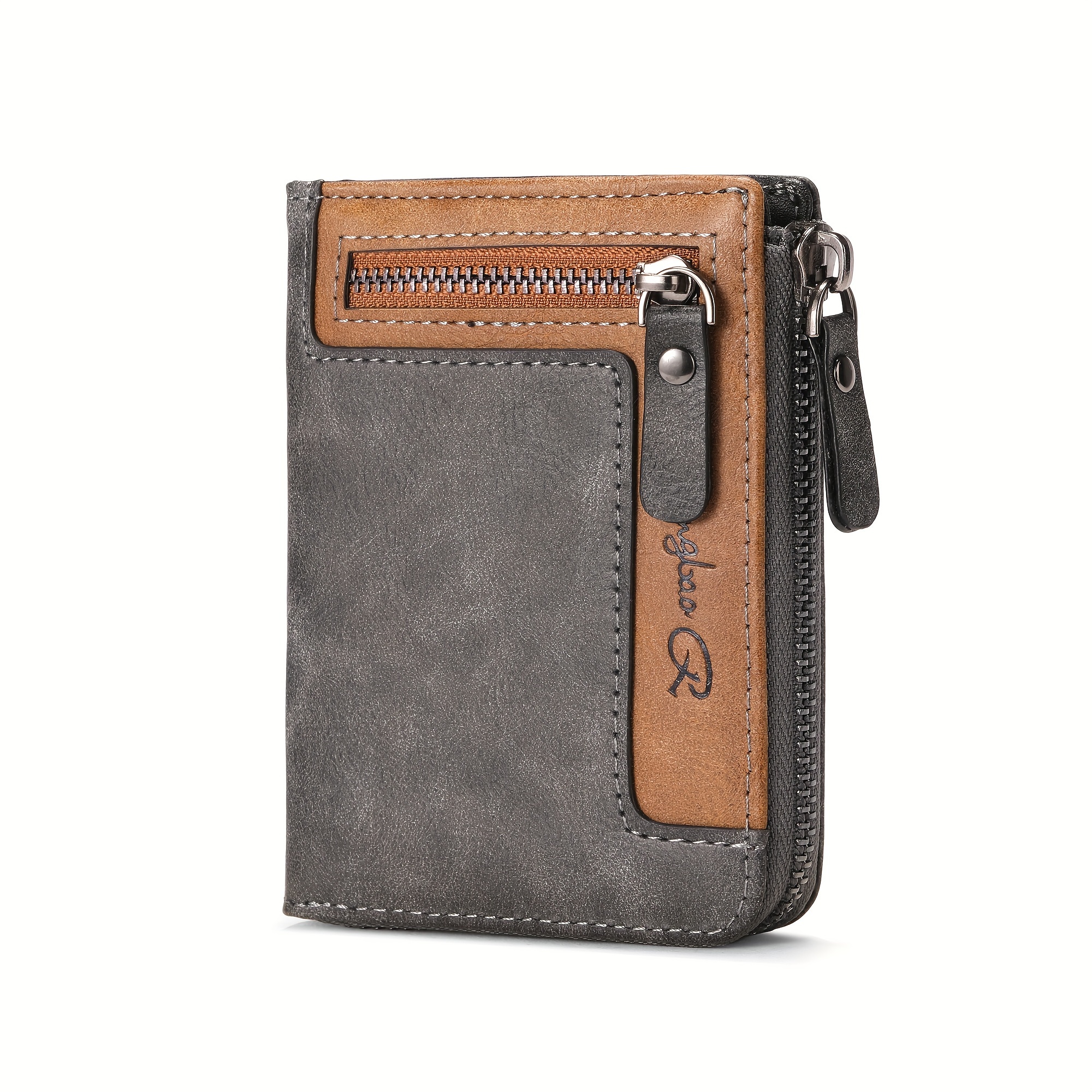 Image of A 's Vintage-style Fashionable Multi-functional Zippered Wallet, A Versatile Cardholder With Multiple Card Slots For Young Students