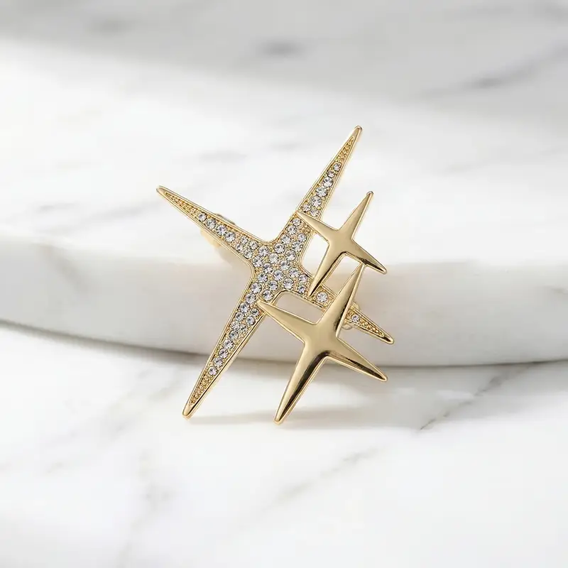 1pc high end star shaped brooch pin shining - Temu 1pc high end star shaped brooch pin shining - Temu