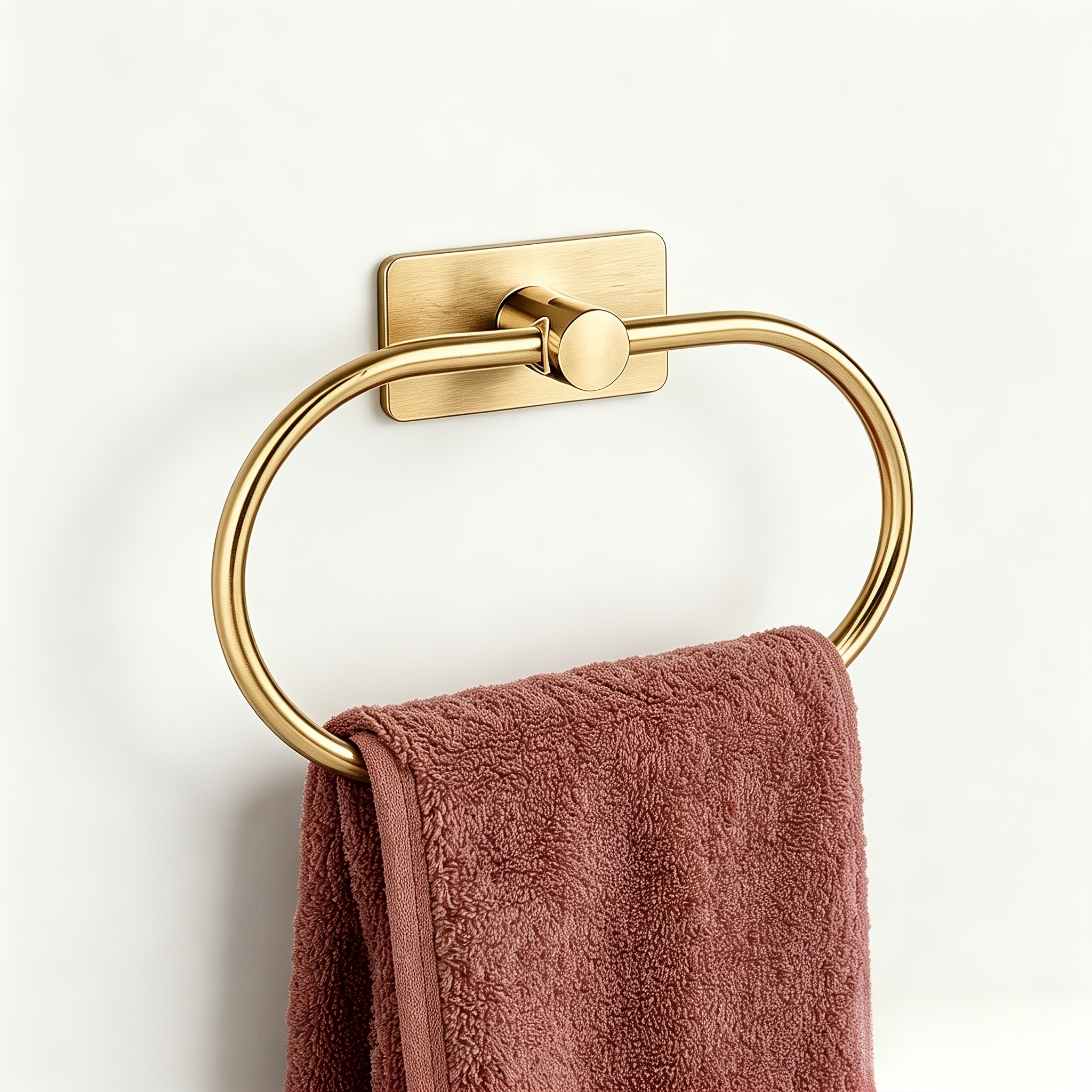 TEMU Towel Ring, Towel Bar, Towel Rack, Wall-mounted, No-drill Installation, Storage Ring, Suitable For Bathroom Settings, Above The Washbasin, Towel