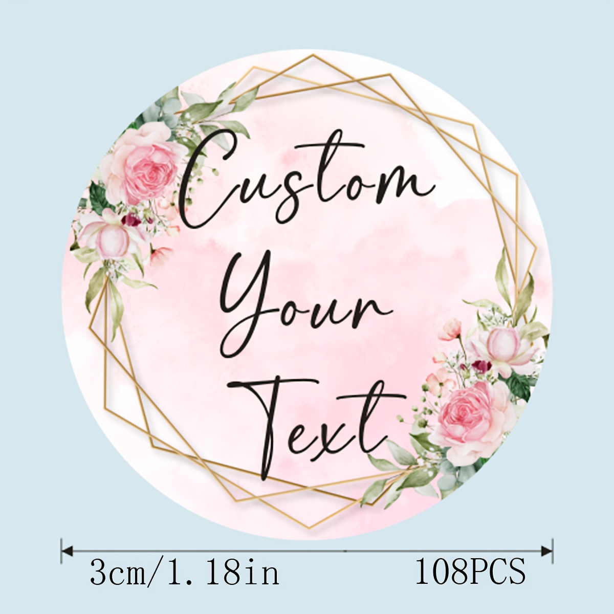 TEMU Custom Name Date Personalized Wedding Tag Thank You Stickers, Wedding, Baptism, Communion, Birthday Party Decoration Stickers, Merry Christmas
