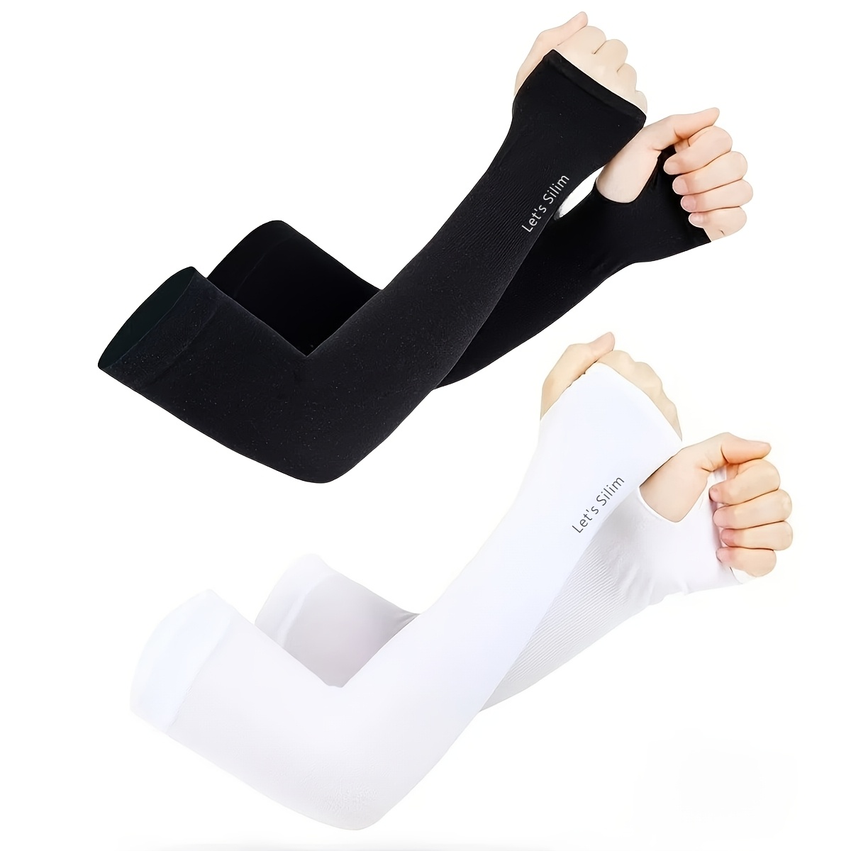 TEMU 2 de de Hielo con Protector Solar, Transpirables y Absorbentes de , Cubiertas de Brazo Frías para Conducir, , Baloncesto al , Pesca, para Brazos