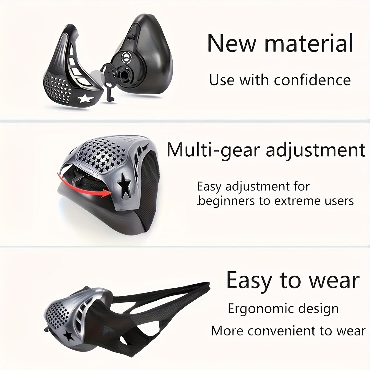 1pc High-Altitude Mask, Fitness Training Mask, Suitable for Gym Workouts, Aerobic Exercises, Fitness, Running, And Endurance Training
