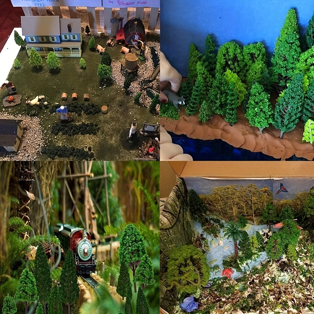 Attuslla Pack 4 Hojas De Simulación En Miniatura – Colores De Otoño Y Primavera Para Modelismo De Trenes, Dioramas Y Paisajes Ferroviarios