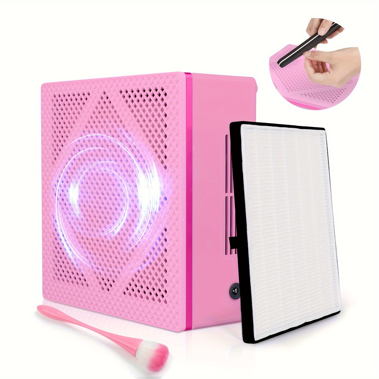 

Saviland Nail Dust Collector: 60w Vacuum Dust Collector Electric Acrylic Nails Extractor Duster Collector Detachable Filter With Nail Dust Brush Nail Tech Quiet Nail Salon