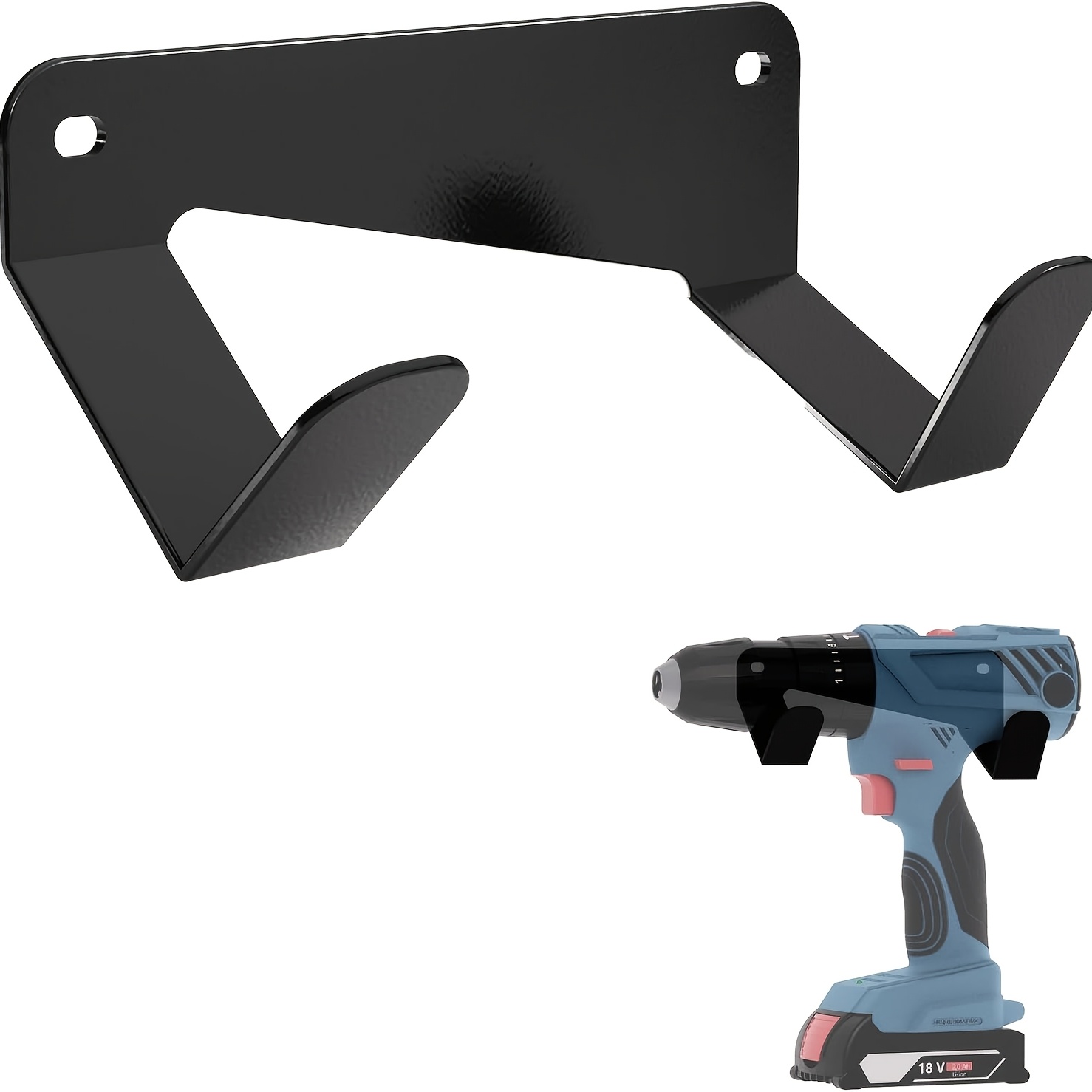 Sturdy Metal Organizer for Power Tools - Wall-Mounted Drill Bit Holder with Safety Features, Designed for Efficient Garage Storage of Drilling Equipment, Ideal for Workshops - Rust-Resistant Garage Shelf Organizer