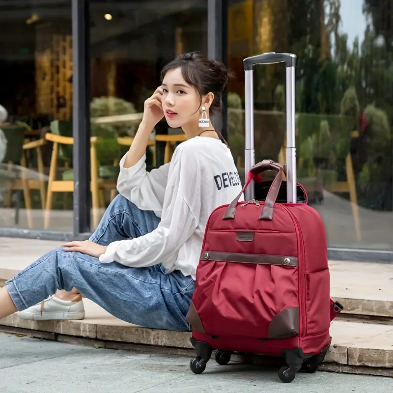 900D Oxford Fabric Aluminum Alloy Telescopic Travel Backpack, 35L 19-inch Large Capacity Travel Backpack with Universal Wheels Design, Sturdy and Durable, High-Strength Aluminum Alloy, Suitable for ... 900D Oxford Fabric Aluminum Alloy Telescopic Travel Backpack, 35L 19-inch Large Capacity Travel Backpack with Universal Wheels Design, Sturdy and Durable, High-Strength Aluminum Alloy, Suitable for ...