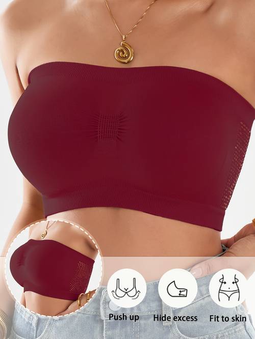 womens one piece strapless drawstring bra multi color and breathable comfortable fabric casual and easy underwear suitable for occasions