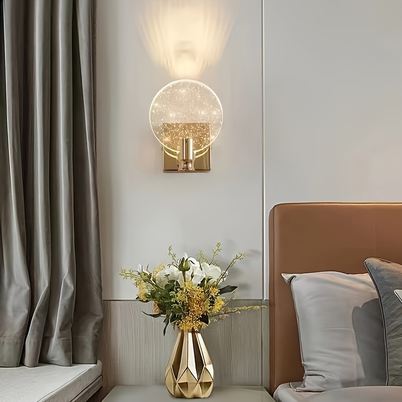 Shenmoyl Vintage Wandleuchte Gold - 180° Drehbare Wandlampe Mit Schalter