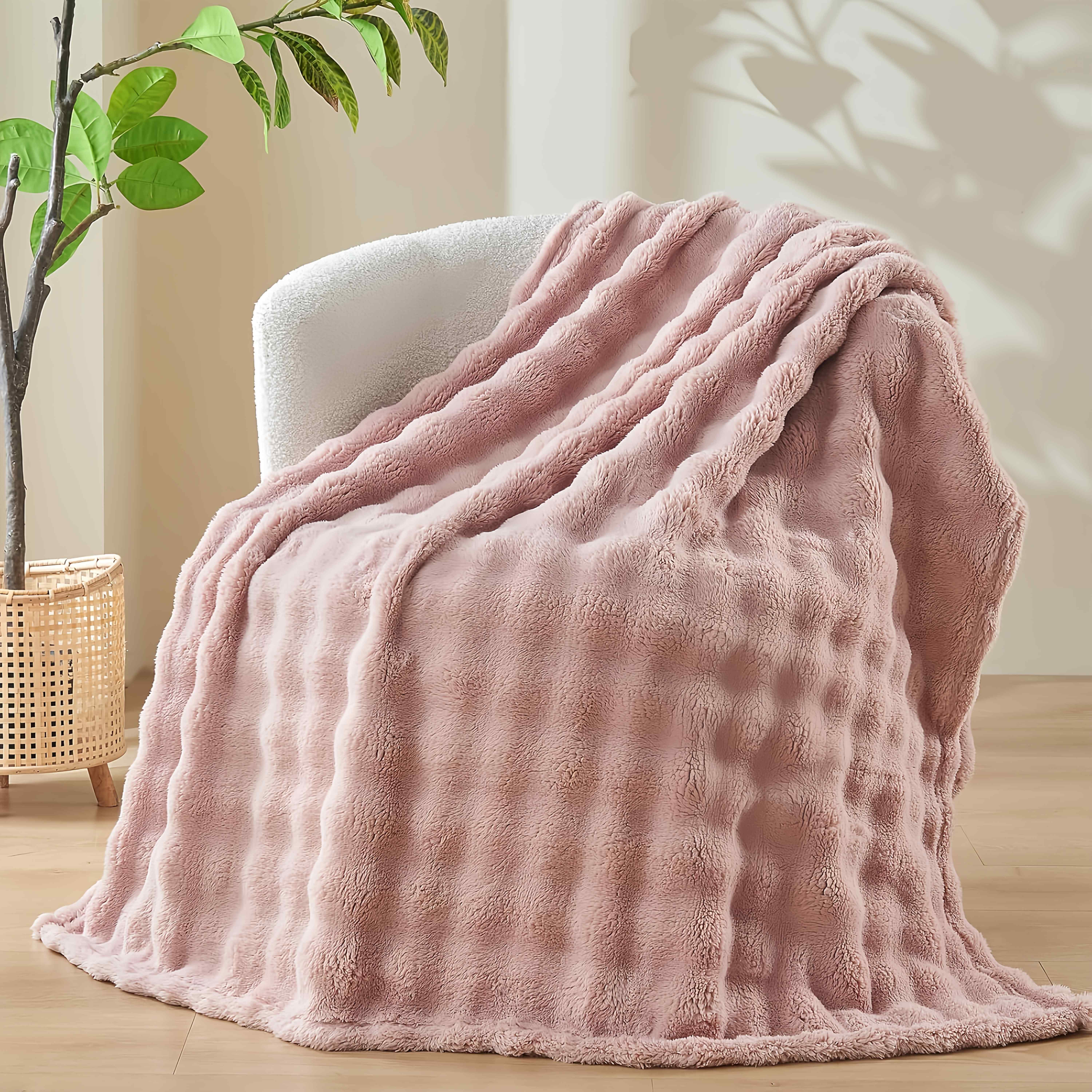 HOT Polar Fleece Throw Big W Throws And Blankets Pink Big W