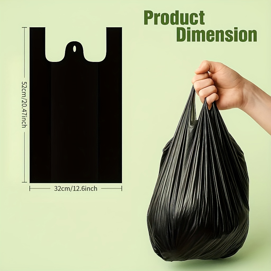 Black Plastic Plastic Grocery Shopping Bags Reusable Plastic Heavy