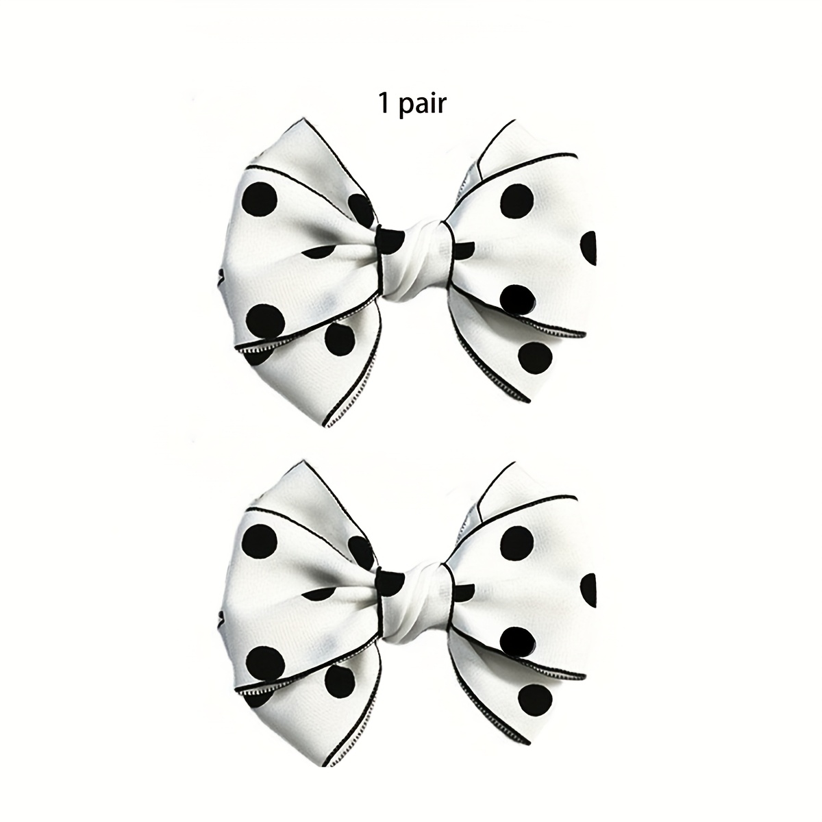 TEMU 1 Pair Of New And White Silk Fabric Fashion With Clip Suitable For Hats, Headwear, Bags, Clothing And Additions