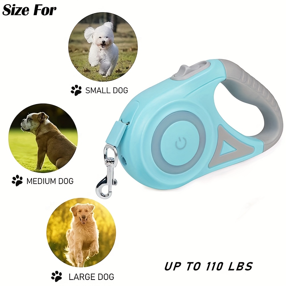 16ft 5m Retractable Dog Leash with LED Flash Light - 6 Color Streamer Conversion, Durable ABS Material, Battery-Powered for Nighttime Walks, Purple&Orange Options, Outdoor Pet Accessory | Sleek Pet Leash | Ergonomic Design, Leash for Dogs - Image 8
