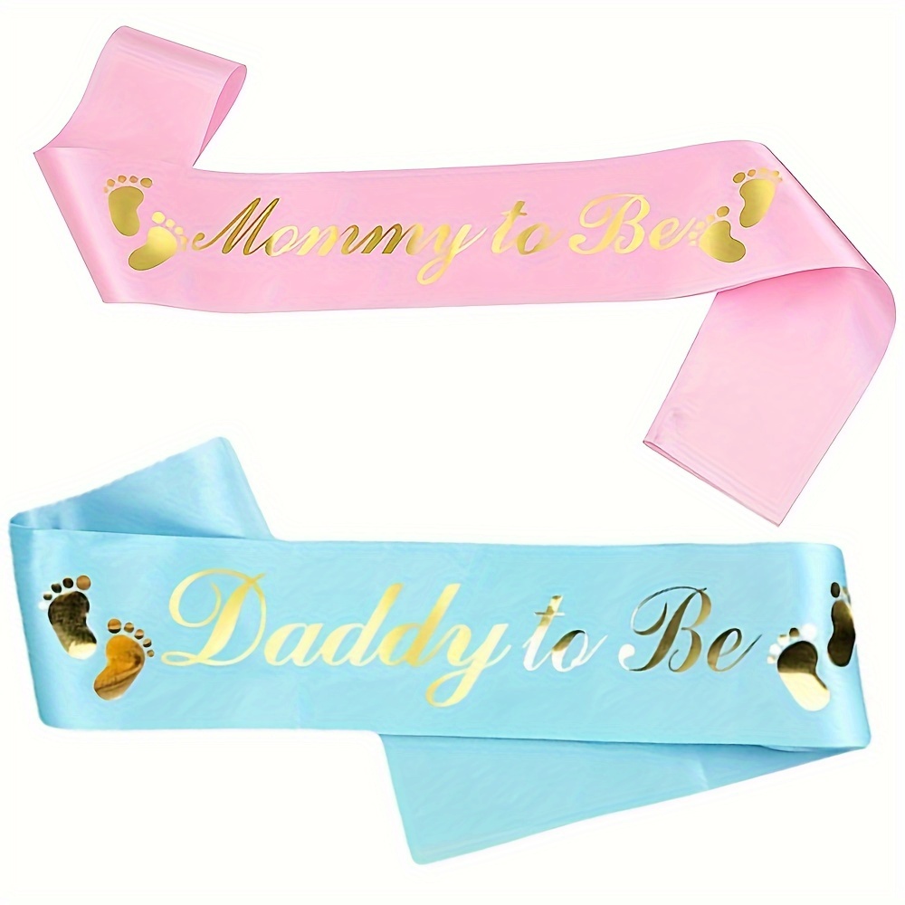 TEMU Baby Shower Dekorationen, Daddy to Be Schärpe Mommy to Be Schärpe, Baby Shower Schärpen Abzeichen, für Baby Shower Party Dekorationsgeschenke