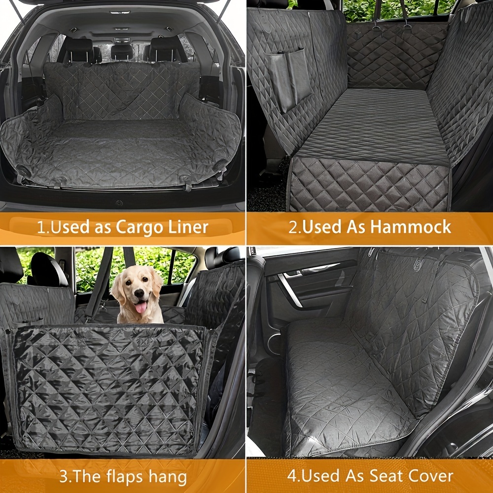 

Pet Seat Cover For Back Seat Black Carrier Hammock Waterproof Dog Seat Cover With Side Flaps