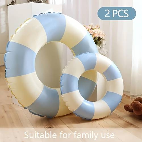 2pcs 2 sizes inflatable swimming rings suitable for adults kids pool seaside beach cute swimming rings suitable for beach party water toys floats
