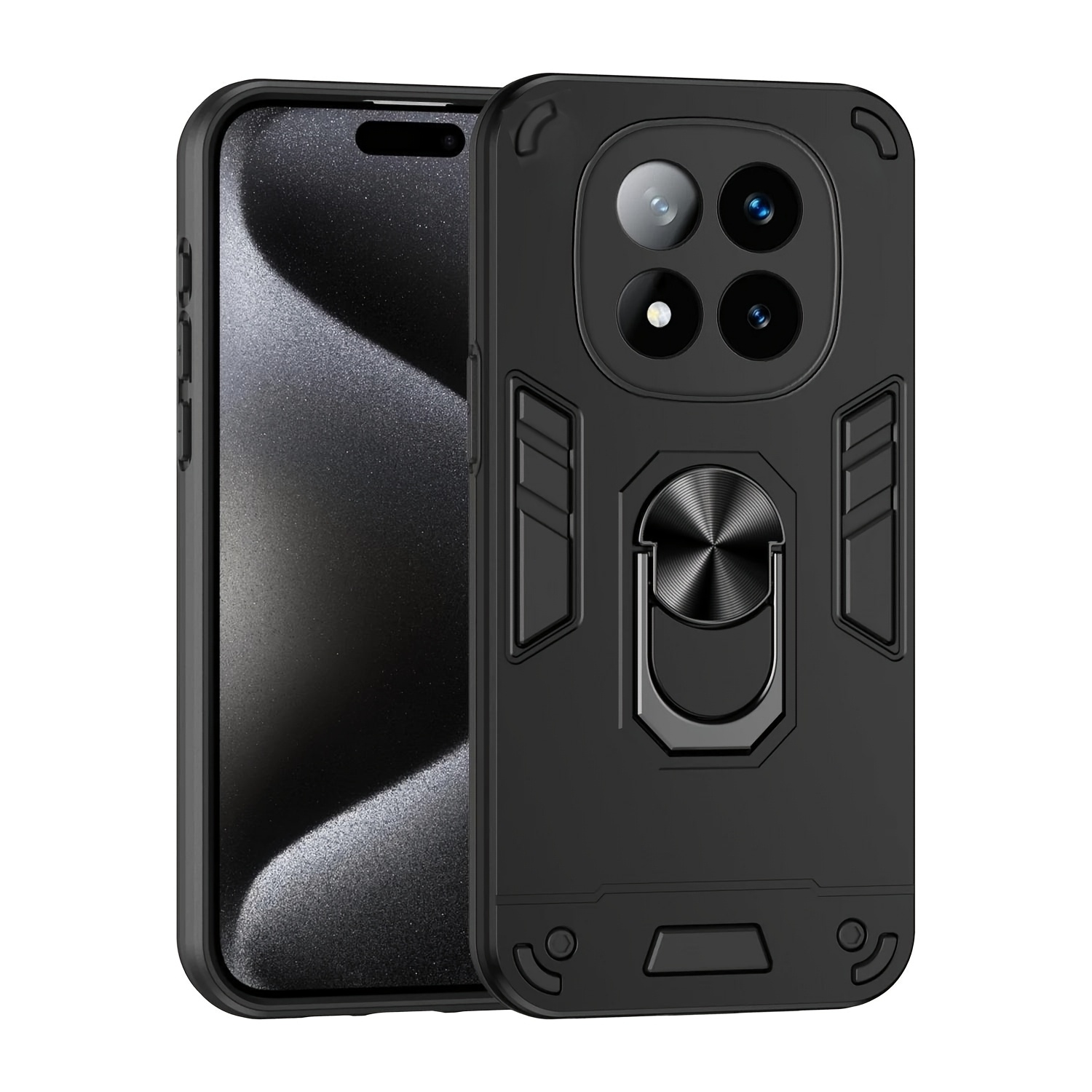 TEMU para Teléfono - Soporte de Anillo, Carcasa para Xiaomi Redmi Note 14 Pro 4G 5G Note 14 Pro Plus, Cubierta Antigolpes, Fundas Coque