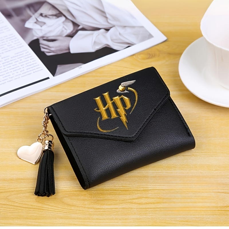 TEMU Wb Harry Potter Series Solid Color Short Wallet, Convenient And Durable, Mini Trifold Large Capacity Coin Purse For Women, Essential For F-qb01