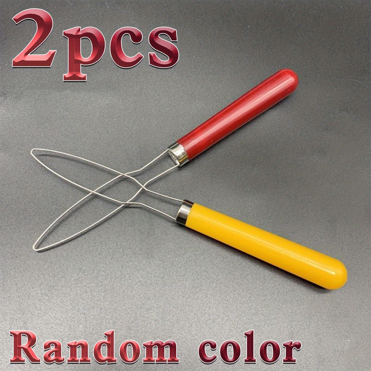 2pcs Button Hook Withweaker Grip To Buttons Zipper Pull Helper Button Assist Devices Clothing Buttoning Aids For With Random Color